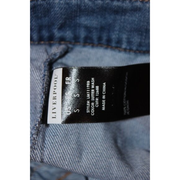 Liverpool Button Long denim Jacket  Women size Small - Picture 9 of 9